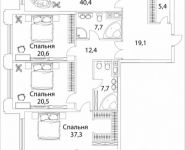 4-комнатная квартира площадью 184 кв.м, Погодинская улица, 4 | цена 150 428 800 руб. | www.metrprice.ru