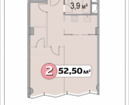 2-комнатная квартира площадью 52.5 кв.м, Нахимовский проспект | цена 6 029 423 руб. | www.metrprice.ru