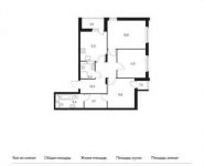 3-комнатная квартира площадью 76.6 кв.м, Ленинский проспект, 20 | цена 6 590 664 руб. | www.metrprice.ru