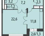 1-комнатная квартира площадью 49.6 кв.м, Олимпийский проспект, с10 | цена 12 738 272 руб. | www.metrprice.ru