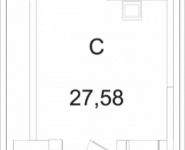 1-комнатная квартира площадью 27.58 кв.м, Ясная, 8, корп.6 | цена 2 242 806 руб. | www.metrprice.ru