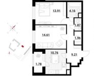 2-комнатная квартира площадью 58.26 кв.м, ул Тайнинская, д. 9 | цена 8 596 818 руб. | www.metrprice.ru