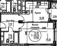 1-комнатная квартира площадью 41 кв.м, Бородинский бул. | цена 2 724 800 руб. | www.metrprice.ru