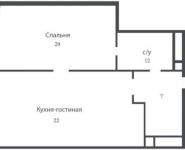 1-комнатная квартира площадью 69 кв.м, Мытная ул., 40С1 | цена 26 452 000 руб. | www.metrprice.ru