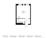 1-комнатная квартира площадью 27.7 кв.м, Березовая аллея, 19 | цена 4 741 584 руб. | www.metrprice.ru