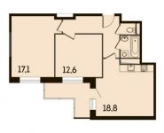 2-комнатная квартира площадью 63.8 кв.м, Новотушинская улица, 3 | цена 6 336 616 руб. | www.metrprice.ru