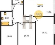3-комнатная квартира площадью 85 кв.м в ЖК "Маяковский", Головинское шоссе, д. 10 | цена 15 126 050 руб. | www.metrprice.ru