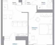 1-комнатная квартира площадью 37.04 кв.м, Новорязанское шоссе, 9, корп.9 | цена 2 916 900 руб. | www.metrprice.ru