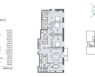 4-комнатная квартира площадью 149.56 кв.м в ЖК NV/9 Artkvartal,  | цена 95 487 479 руб. | www.metrprice.ru