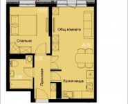 2-комнатная квартира площадью 44.95 кв.м, жилой комплекс Эдем | цена 5 560 000 руб. | www.metrprice.ru