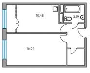 1-комнатная квартира площадью 37 кв.м, деревня Лопатино, 56 | цена 2 549 000 руб. | www.metrprice.ru