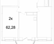 2-комнатная квартира площадью 62.28 кв.м, Ясная, 8, корп.5 | цена 4 369 434 руб. | www.metrprice.ru