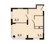 2-комнатная квартира площадью 34.5 кв.м, Северное шоссе, д.4 | цена 2 125 200 руб. | www.metrprice.ru