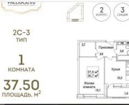 1-комнатная квартира площадью 39 кв.м,  | цена 4 600 000 руб. | www.metrprice.ru