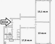 3-комнатная квартира площадью 72.5 кв.м, Северное Чертаново мкр, 5кВ | цена 15 200 000 руб. | www.metrprice.ru