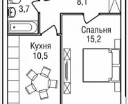 1-комнатная квартира площадью 38 кв.м, 3-й Силикатный проезд, вл. 4, корп. 2 | цена 8 559 810 руб. | www.metrprice.ru