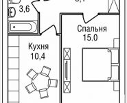 1-комнатная квартира площадью 38 кв.м, 3-й Силикатный проезд, вл. 4, корп. 2 | цена 8 333 010 руб. | www.metrprice.ru