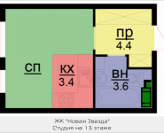 1-комнатная квартира площадью 29.5 кв.м, Бачуринская, корп.4 | цена 3 628 500 руб. | www.metrprice.ru