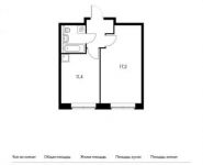 2-комнатная квартира площадью 35.7 кв.м, улица Дмитрия Ульянова, 6к1 | цена 4 376 820 руб. | www.metrprice.ru