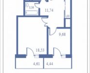 1-комнатная квартира площадью 58.4 кв.м, Кудрявцева, 12 | цена 6 977 655 руб. | www.metrprice.ru