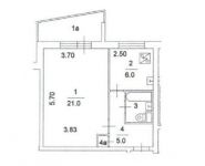 1-комнатная квартира площадью 35 кв.м, Северный бул., 17 | цена 5 800 000 руб. | www.metrprice.ru