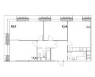 3-комнатная квартира площадью 85.9 кв.м, Автозаводская ул., ВЛ23 | цена 15 635 260 руб. | www.metrprice.ru