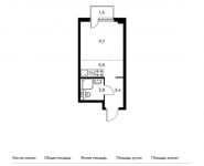1-комнатная квартира площадью 21.4 кв.м,  | цена 4 091 680 руб. | www.metrprice.ru