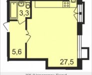 1-комнатная квартира площадью 36 кв.м, Ивановская, 8Г | цена 3 203 200 руб. | www.metrprice.ru