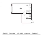 1-комнатная квартира площадью 35.2 кв.м, Варшавское ш., 141С11 | цена 5 864 320 руб. | www.metrprice.ru