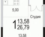 1-комнатная квартира площадью 26 кв.м, Барышевская Роща ул. | цена 3 153 183 руб. | www.metrprice.ru