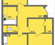 2-комнатная квартира площадью 71 кв.м, Широкая улица, 17 | цена 4 847 880 руб. | www.metrprice.ru