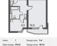 1-комнатная квартира площадью 39.8 кв.м в ЖК "Центр-2", Автозаводская ул., 105 | цена 2 985 000 руб. | www.metrprice.ru