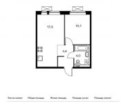 1-комнатная квартира площадью 35.7 кв.м, жилой комплекс Мякинино Парк, 1 | цена 4 748 100 руб. | www.metrprice.ru