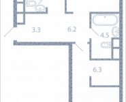 2-комнатная квартира площадью 67.3 кв.м, Новоалексеевская, 16с7 | цена 15 688 790 руб. | www.metrprice.ru