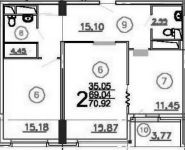 2-комнатная квартира площадью 71 кв.м, улица Мельникова, 3к6 | цена 14 399 999 руб. | www.metrprice.ru