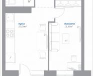 1-комнатная квартира площадью 33.35 кв.м, Новорязанское шоссе, 12, корп.12 | цена 2 640 653 руб. | www.metrprice.ru