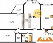 3-комнатная квартира площадью 85.3 кв.м,  | цена 4 691 500 руб. | www.metrprice.ru