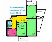 3-комнатная квартира площадью 85 кв.м, улица Марии Рубцовой, 1к2 | цена 10 990 000 руб. | www.metrprice.ru