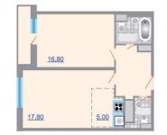 2-комнатная квартира площадью 52.7 кв.м, 2-й Рупасовский переулок, лит3 | цена 4 350 912 руб. | www.metrprice.ru