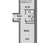 1-комнатная квартира площадью 37.2 кв.м, Косинское шоссе, д. 26 | цена 3 729 300 руб. | www.metrprice.ru