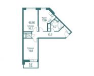 2-комнатная квартира площадью 68.6 кв.м, Северная ул., 5 | цена 6 683 182 руб. | www.metrprice.ru