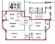 4-комнатная квартира площадью 116.5 кв.м, Зеленые Аллеи бул., 2К1 | цена 9 000 000 руб. | www.metrprice.ru