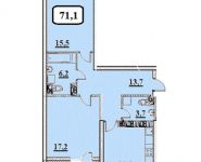 2-комнатная квартира площадью 71.1 кв.м, ул Старокрымская, д. 17 | цена 11 742 328 руб. | www.metrprice.ru