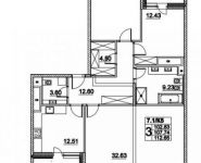 3-комнатная квартира площадью 112 кв.м, Лазоревый пр., 3С5 | цена 27 599 250 руб. | www.metrprice.ru