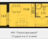 1-комнатная квартира площадью 23.2 кв.м, Варшавское шоссе, влд 170 Е | цена 3 094 495 руб. | www.metrprice.ru