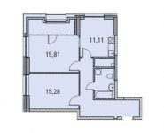 2-комнатная квартира площадью 63.35 кв.м, Старокрымская ул, вл.13 | цена 8 938 751 руб. | www.metrprice.ru