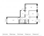 3-комнатная квартира площадью 89 кв.м, Боровское ш, вл. 2 | цена 10 724 500 руб. | www.metrprice.ru