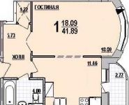 1-комнатная квартира площадью 42 кв.м, Северная ул., 12 | цена 3 280 000 руб. | www.metrprice.ru