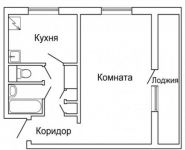 1-комнатная квартира площадью 33 кв.м, Востряковский пр., 25К1 | цена 4 300 000 руб. | www.metrprice.ru