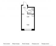 1-комнатная квартира площадью 20.12 кв.м, Цимлянская ул, 3 | цена 3 891 208 руб. | www.metrprice.ru
